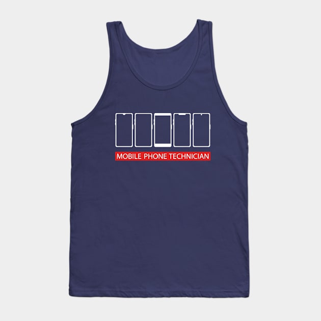 Best design mobile phone technician cell phones repairman Tank Top by PrisDesign99